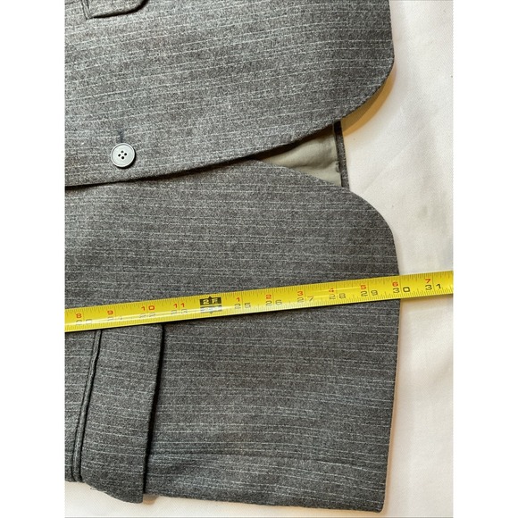 Selfridges Blazer Hugo James Size 44 S Gray Pinstriped Wool Made In England - Picture 5 of 8